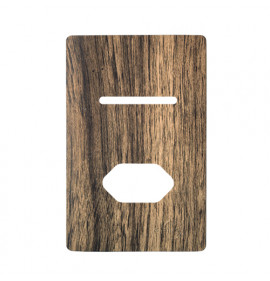 Placa p/ 1 Interruptor + Tomada 4x2 - Novara Carvalho